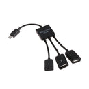 Flash Drive Mobile Phone Micro USB HUB 3 In1 Converter Host OTG Cable Adapter