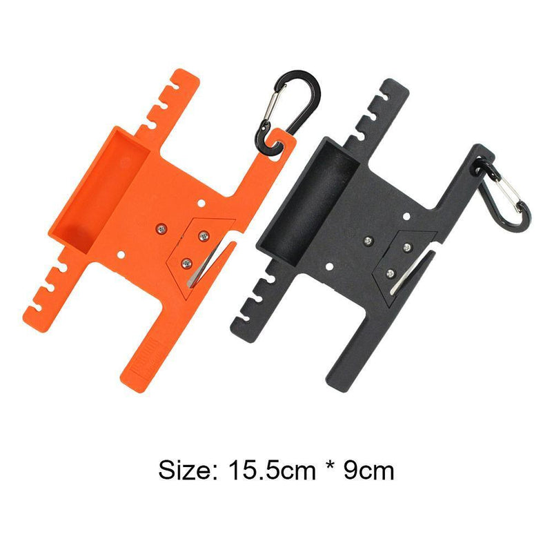 2P Paracord Winder Parachute Lanyard Rope Spool Holder with Carabiner Orang