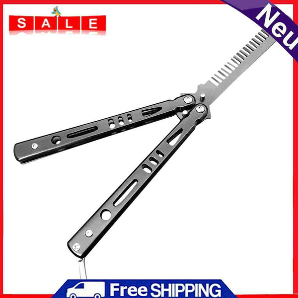 Foldable Stainless Steel Butterfly Hair Comb Salon Hairdressing Styling Tools