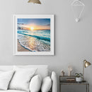 11CT Beach Counted Embroidery DIY Full Cross Stitch Cotton Thread Wall Art