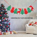 Christmas Hanging Bunting Banner DIY Xmas Tree Bell Elk Pull Flags Pennant Decor