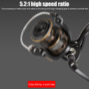 BK Series 5.2/1 Speed Ratio Spinning Fishing Reel Metal Wheel Sea Fishing Tac
