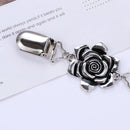 Flower Pattern Duck Clip Clasps Cardigan Clip Shawl Brooch Sweater Clips
