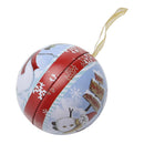 Santa Claus Snowball Tin Box Candy Gift Box Christmas Decor Supply (Snowman