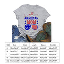 Independence Day Print Letter Tea T-Shirt (Light Grey XL)