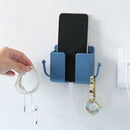 Adhesive Remote Control Mobile Phone Charging Plug Organizer Rack (Blue) Newly