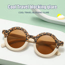 Summer Kids Girl Boys Sunglasses Leopard Children UV400 Eyewear (Beige) Newly