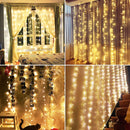 200 LED Fairy String Light Garland Curtain Lamp with Remote (Warm White) Newly