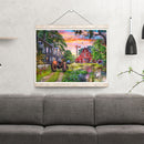 5D Diamond Painting Kit DIY House Full Round Drill Mosaic Home Decoration Gif