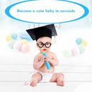 Nerd Black Glasses Kids Round Fancy Dress Costume Geek Wizard Funny Retro E6B4