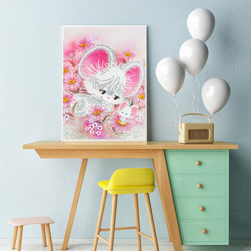 5D DIY Special Shaped Diamond Painting Kits Mouse Partial Drill Rhinestone