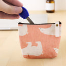 Cartoon Ladies Mini Coin Purse Cute Pattern Women Card Holder Keychain Wallets