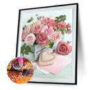 5D Diamond Painting Table Rose Full Round Rhinestone DIY Crafts Home Decorations