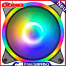 COOLMOON 12 cm Large 4 Pin Cooling Fan Chassis PC Case Mute Rainbow Heatsink