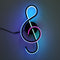 Modern LED Musical Note Wall-Mounted Home Living Room Bedside Light (Black)