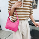 Fashion Women Casual Solid Color Patent PU Leather Hobos Shoulder Underarm Bag