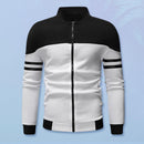 Men Teenager Boy Spring Autumn Long-Sleeves Cardigan Stripe Zipper Sweatershi