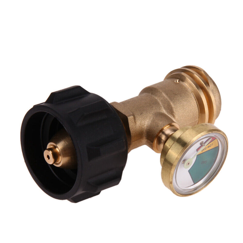 Propane Tank Gauge Gas Grill BBQ Pressure Meter Indicator Fuel Brass