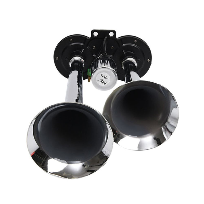 Electric Horn Kit Dual Trumpet Air Horn for Cars Trucks Trains Lorrys Boat