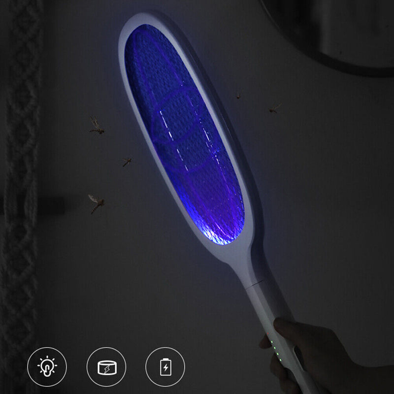 2 in 1 Electric Insect Swatter USB Recharge Mosquito Fly Bug Killer Trap Lamp