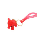 creative crystal female bag ornament bulldog Decorative Hooks key chain Puppy