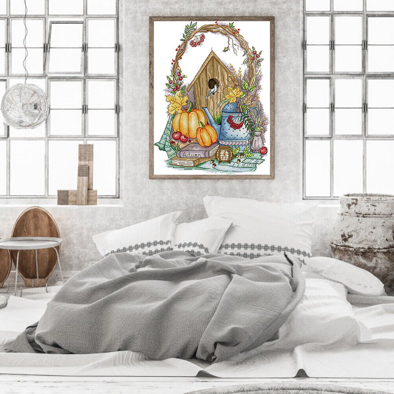 Part Embroidery Autumn Impression Counted Cross Stitch 14CT Cotton Kits