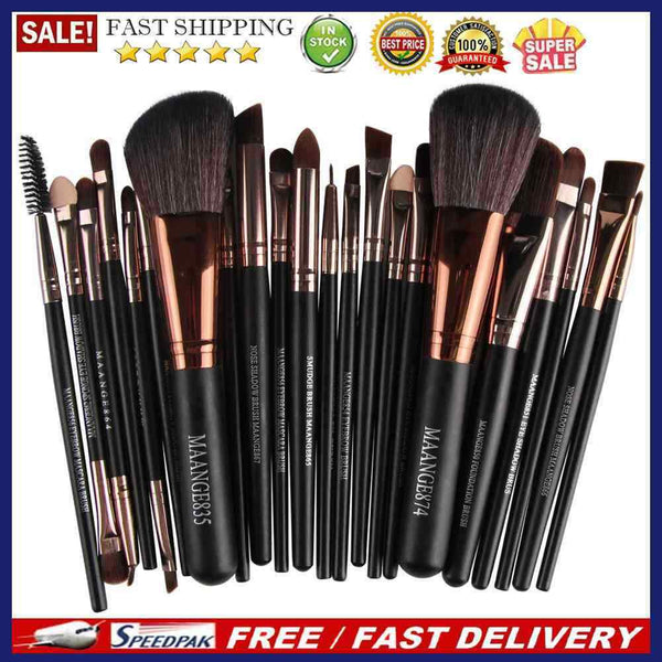 22pcs Makeup Brushes Set Cosmetic Foundation Blush Eye Shadow Lip Blend Bru