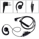 2pcs Walkie Talkie Earphone Headset Earpieces Radio Earpiece Built-in Microphone