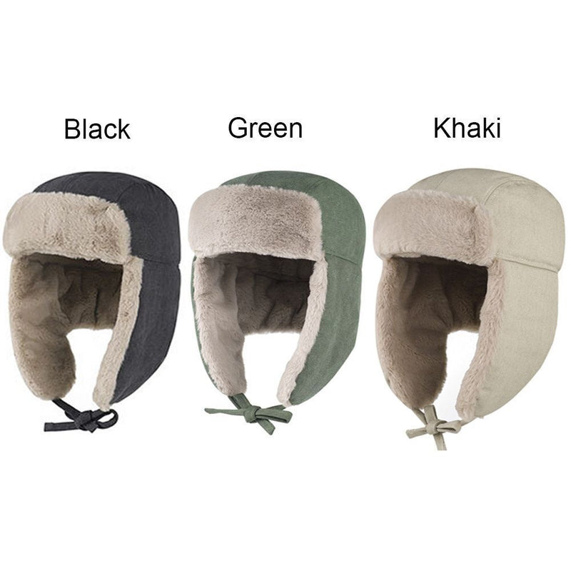Winter Ski Faux Fur Warm Windproof Cap Thick Balaclava Lei Feng Cap Earflap Hat