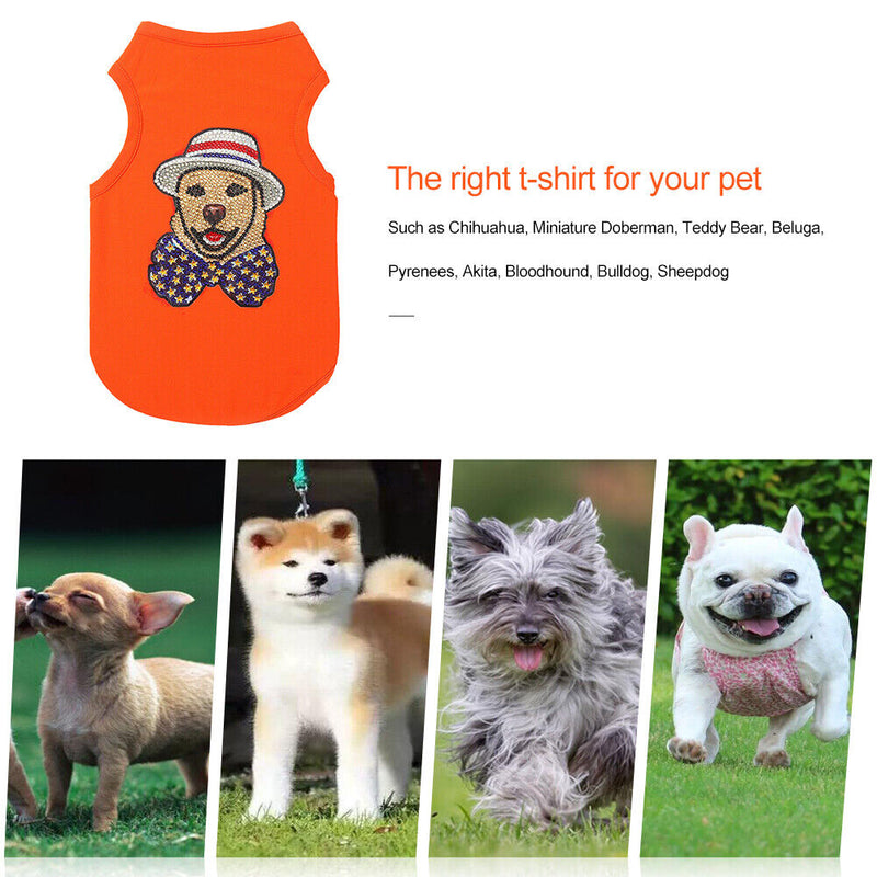 DIY Applique Diamond Vest Breathable Clothing Thin Puppy Clothes Pet Supplies