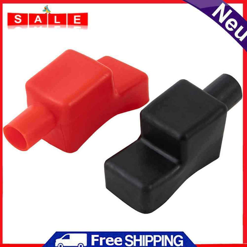 2pcs Car Battery Negative Positive Terminal Covers Insulating Replacement Tools