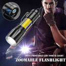Hot 1200000LM USB Rechargeable Zoomable LED Torch Light Mini Protable Black