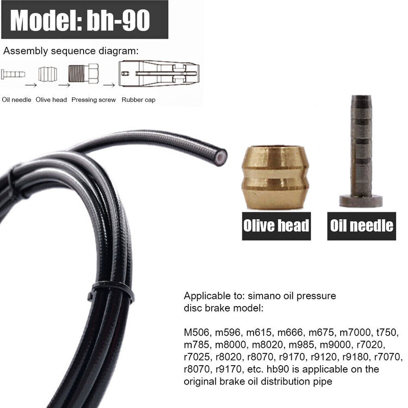 Hydraulic Disc Brake Pants Oil Tube Olive Insert Kit for SRAM MAGURA BH59 BH90