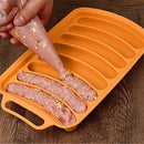 DIY Sausage Making Mold Food Grade Silicone Handmade Hot Dog Mold (Orange) Newly