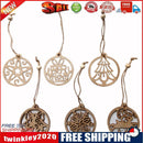 6pcs Wooden Xmas Hollow-out Hanging Ornament Christmas Tree Decor Kids Gift