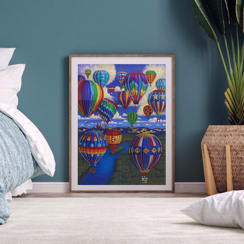 Special Shaped Crystal Part Drill DIY Hot Air Balloon Diamond Painting Kit Newly