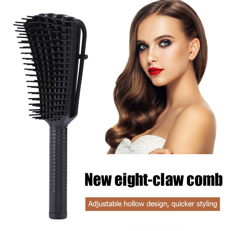 Curly Hair Salon Rubber Octopus Hair Comb Scalp Massage Brush Hairdressing Tool