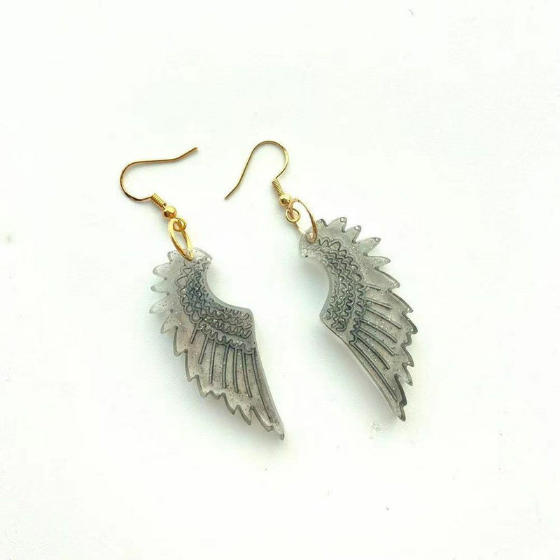 DIY Crafts Handmade Earrings Mold Angel Wings Crystal Epoxy Mold Silicone