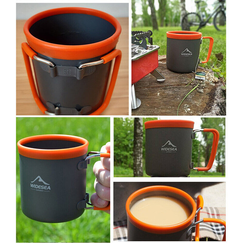WIDESEA Aluminum Camping Cup Outdoor Tableware Travel Picnic Drinking Mug Newly