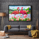 Diamond Painting Flamingo Full round Rhinestone Wall