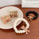 Scrunchies Elastic Hair Bands Bear Hair Rope Hair Clip Cute Bear Hair Crab Claw