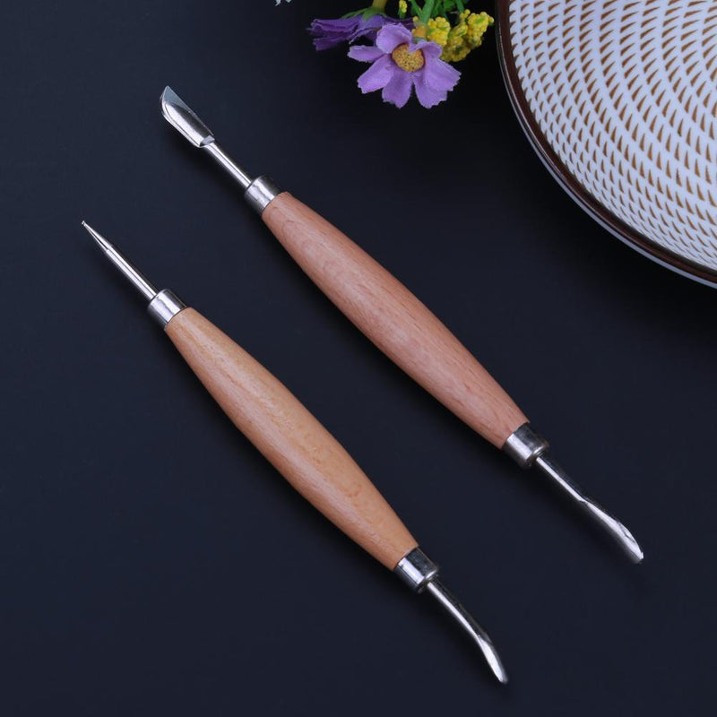 2pcs 4 Heads Woodwork Sculpture Tools Stainless Steel Ceramic Shaper Carver