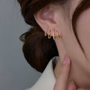 Four Claws Earrings Rhinestone Jewelry Fashion Appearance for Girls Daily Wea