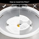 4pcs Automatic Pet Drinking Fountain Filter Mat Water Dispenser Round Filte