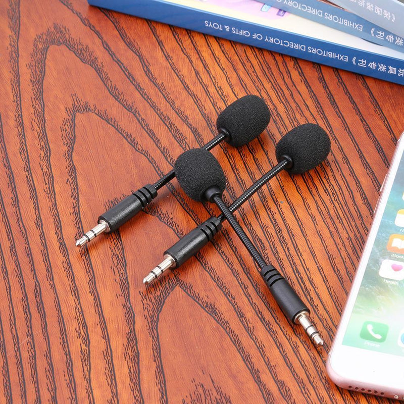 3pcs Mini 3.5mm Jack Flexible Capacitance Microphone Mic for Phone Laptop Newly
