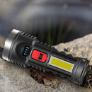 XPG+COB Rechargeable Torch Warning Lantern for Outdoor Camping Hiking Fishing