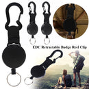 Hanging EDC Tool Elastic Buckle Anti-lost Keychain Badge Reel Clip Key Hanging