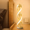 12W LED Spiral Table Lamp Modern Acrylic Curved Strip Light (Warm Light) Newly