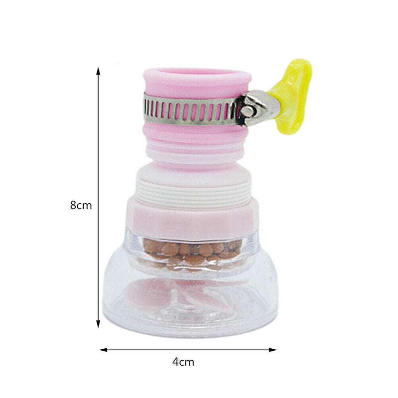 Kitchen Faucet Spouts Tap Splash-Proof Water Purifier Filter Tools (Pink) Newly