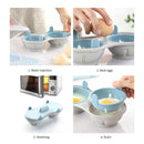 Microwave Egg Poacher Eco-Friendly Double Egg Poaching Cup - 4pcs (Blue)